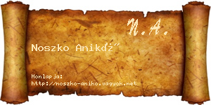 Noszko Anikó névjegykártya